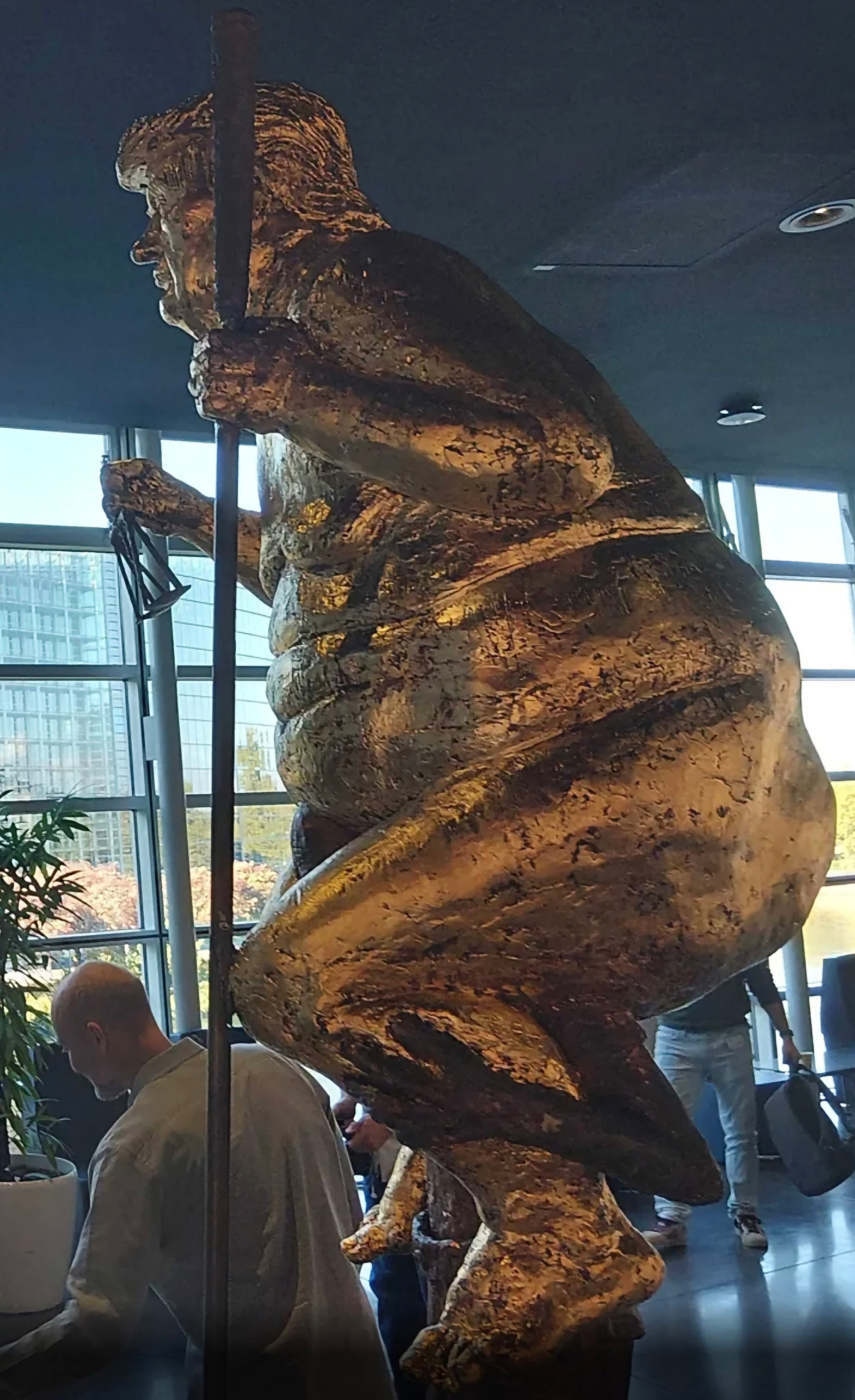 N@k£d Trump statue goes on display at European Parliament building in Strasbourg